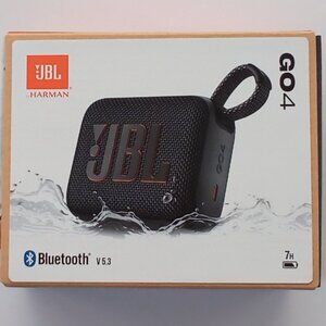 JBL GO4 Bluetooth Compact Wireless Speaker - BLACK  Model # JBLGO4BLKAM  ( NEW )